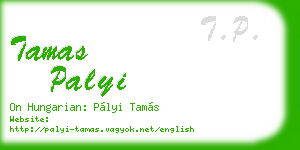 tamas palyi business card