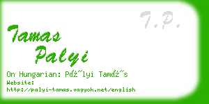 tamas palyi business card